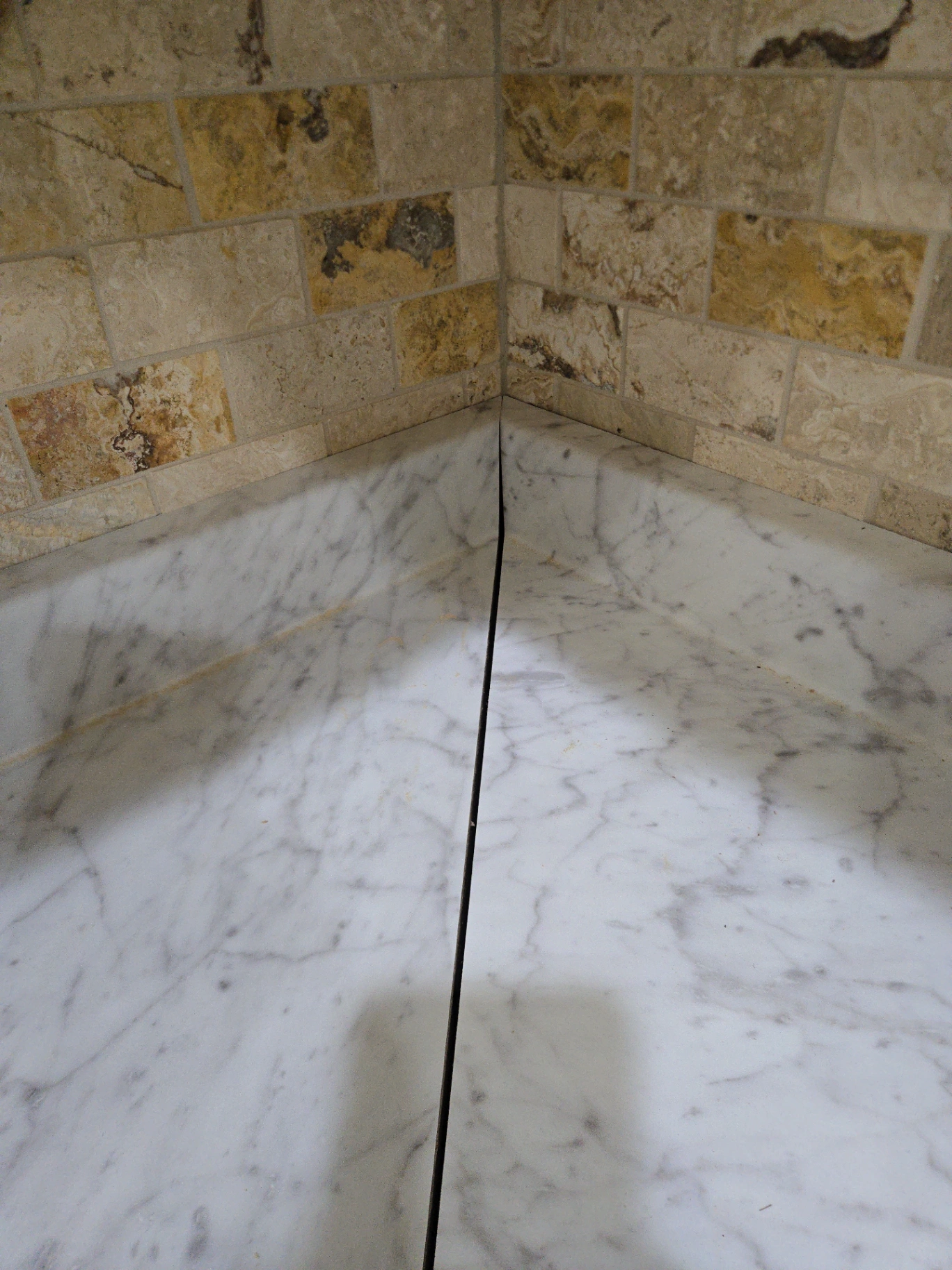 Marble tile floor installation in Stillwater Oklahoma